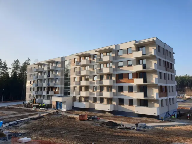 Budynek S10, 07.12.2020: Wykonanie wyprawy elewacyjnej - wschodnia część budynku.
