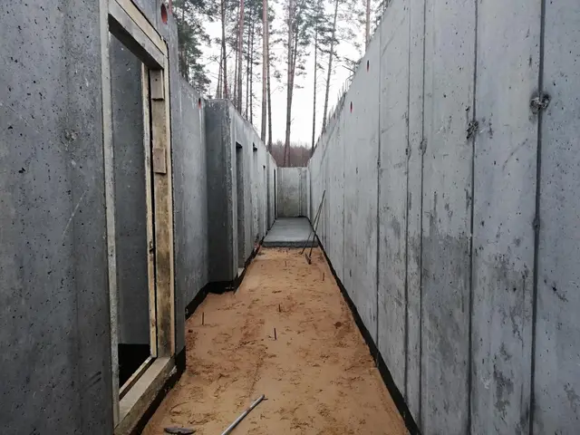 Budynek S17, 31.01.2024: Roboty związane z wykonaniem podłoża betonowego na gruncie pod posadzkę.